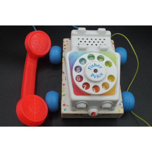 Vtg Fisher Price Chatter Telephone 2063 w/Confetti - Picture 6 of 9